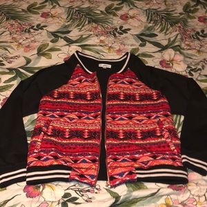1X Roommates Aztec Varsity Bomber Jacket
